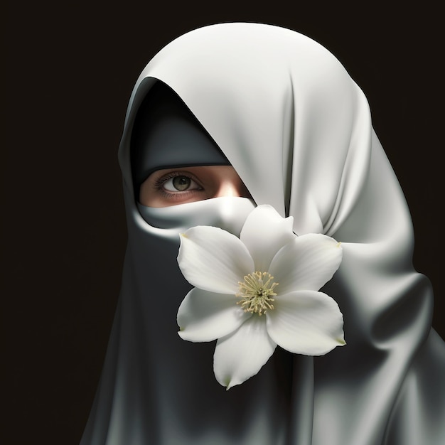 Печальная мусульманская девушка