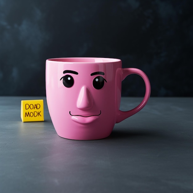 Photo sad tea with sad face