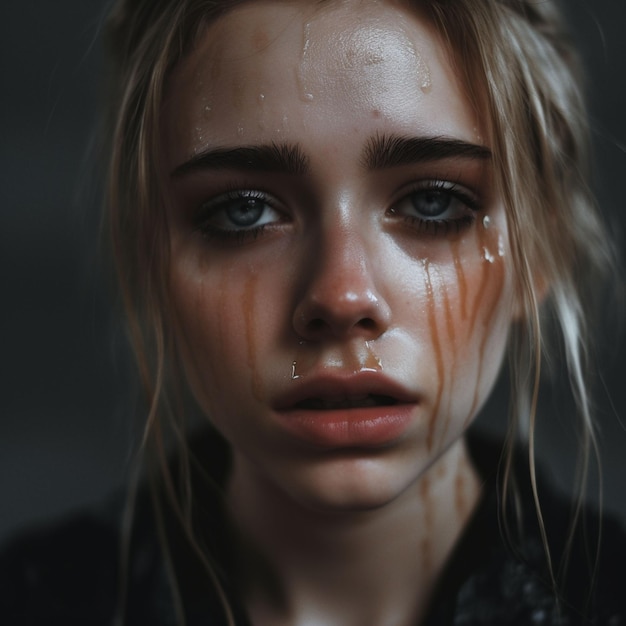 sad woman crying