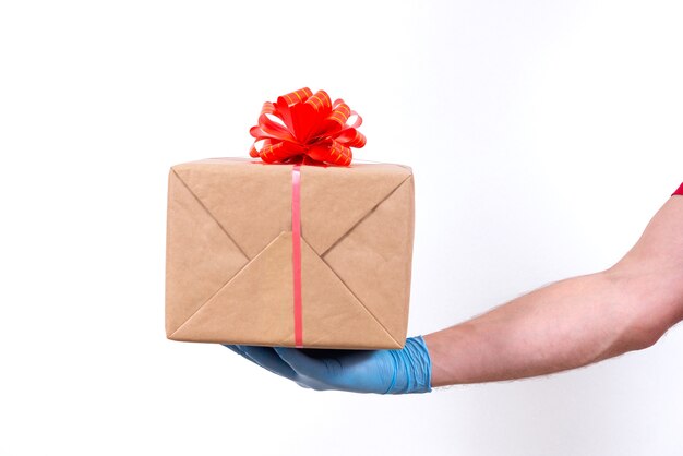 Safe contactless remote delivery of holiday gifts during the coronavirus pandemic