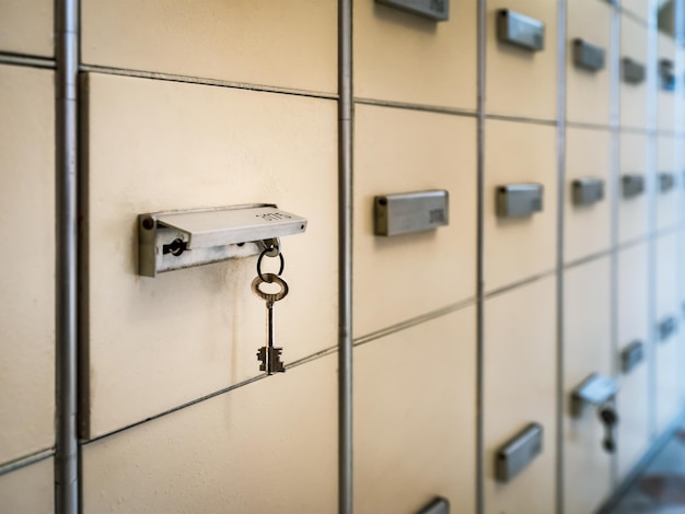 Safe deposit box background