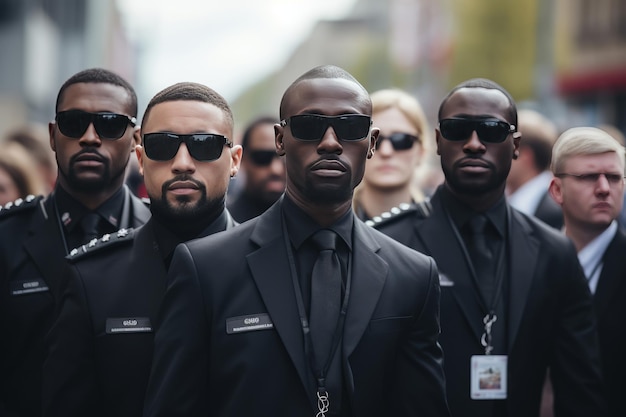 Safeguarding Events Empowering African Bodyguard Officers in a 32 Team Formation | Premium AI-generated image