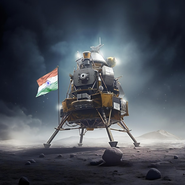 인도 임무 의 달 의 부드러운 착륙 장치 에 안전 한 정착