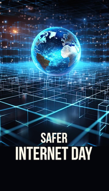 Photo safer internet day banner design