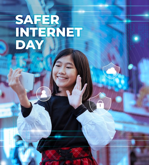 Photo safer internet day collage