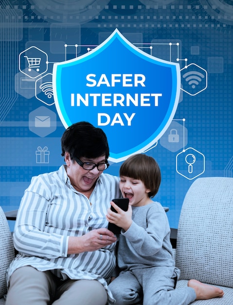 Photo safer internet day collage