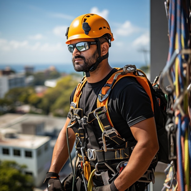 Safety First Construction Worker in Full Gear