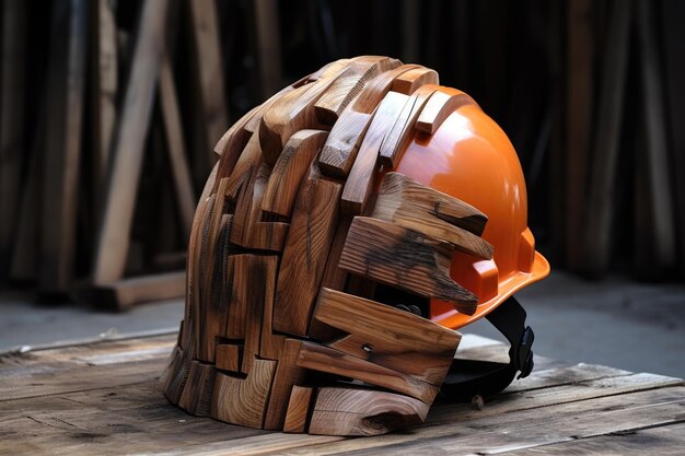 Safety Helmet at a Construction Site