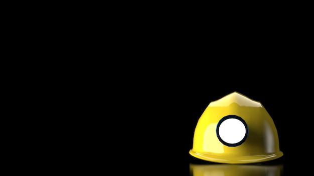 safety helmet or hard hat on black background