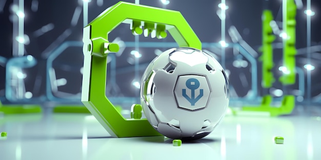 Safety Protocol 3D Logo Football Background