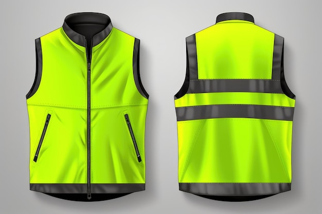 Photo safety vest jacket isolated