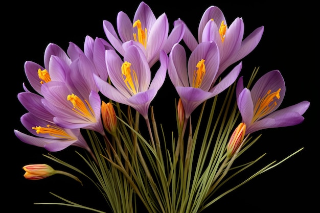 ザフランの花はクロカス・サティブスの美しさと価値を探求する AR 32