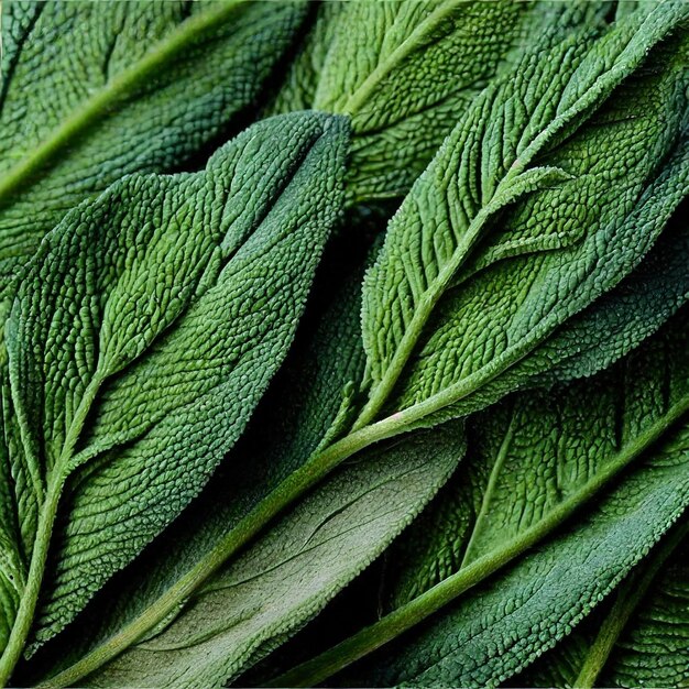 Photo sage leaves background texture