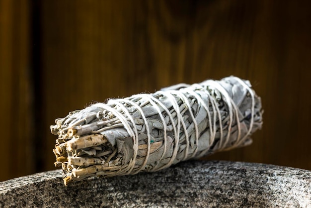 Sage Stick Smudging Ceremony Burning Ritual for Meditation or Yoga