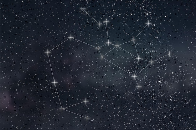 Sagittarius Constellation. Zodiac Sign Sagittarius constellation lines