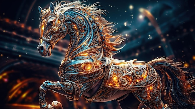 Sagittarius the Horse Zodiac Sign Generative AI