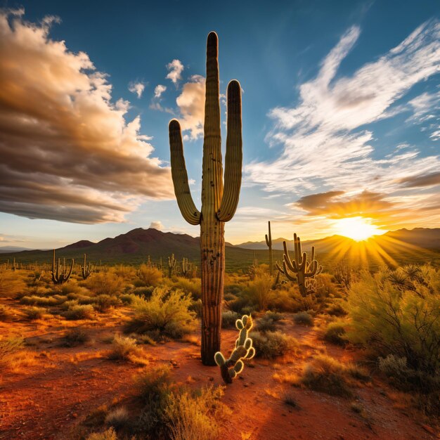 Saguaro cactus in the sonoran desert