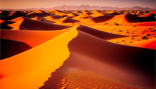 Saharawoestijn Prachtige zandduinen Generatieve AI