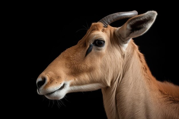 Saiga antelope close up