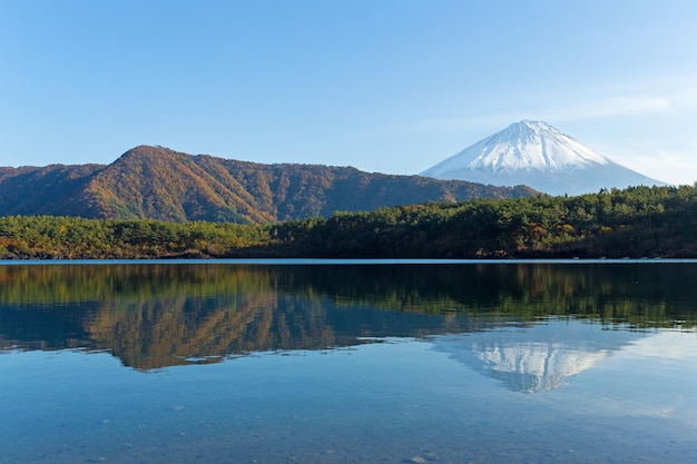 西湖と富士山