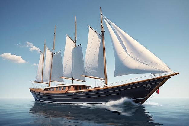 Sail boat concept illustration