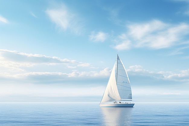 Sail boat Serenity Generative AI