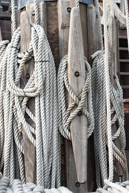 Sail ship shrouds and ropes