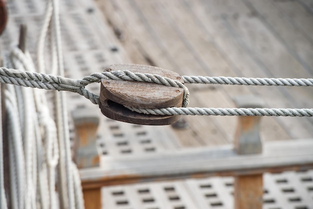 Sail ship shrouds and ropes