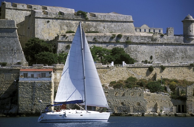 Sailboat against the walls