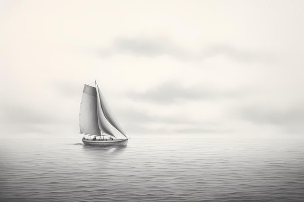 Photo a sailboat is floating in the ocean with the words  a  on it