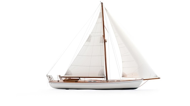 Sailboat isolated on white background Generative AI