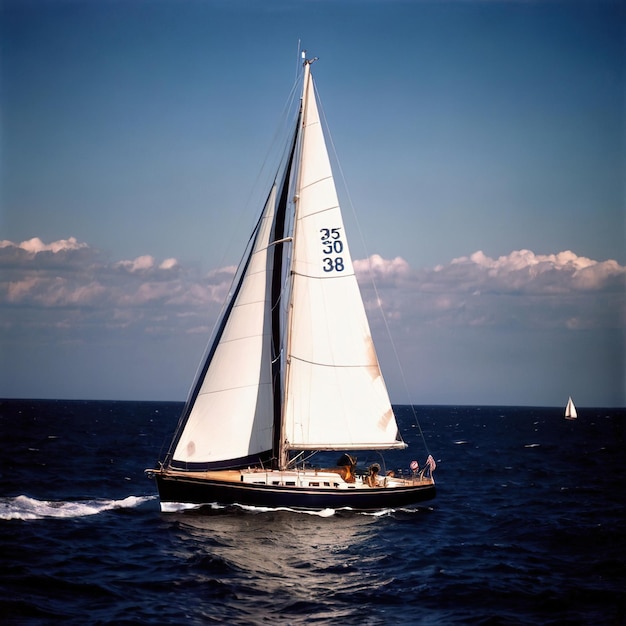 Photo sailboat leisure holiday summer vacation travel over ocean