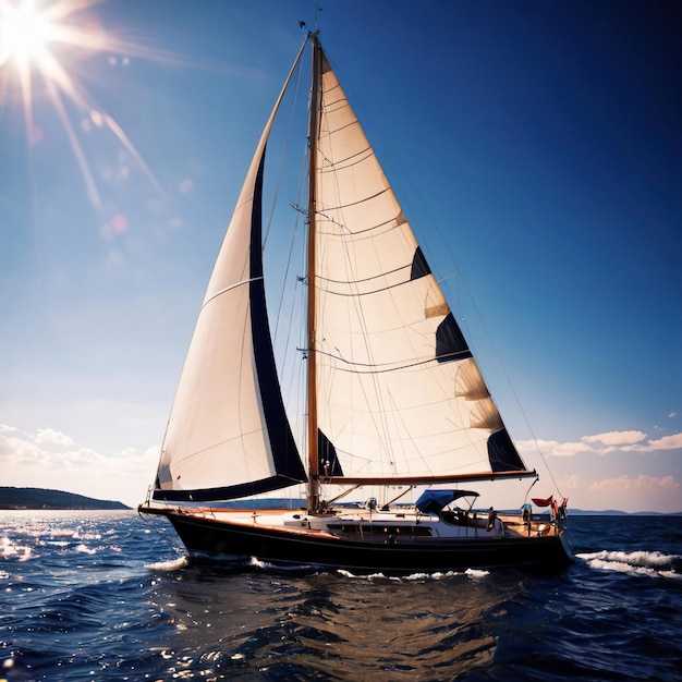 Photo sailboat leisure holiday summer vacation travel over ocean