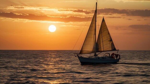 Sailboat in the medeteranian sea