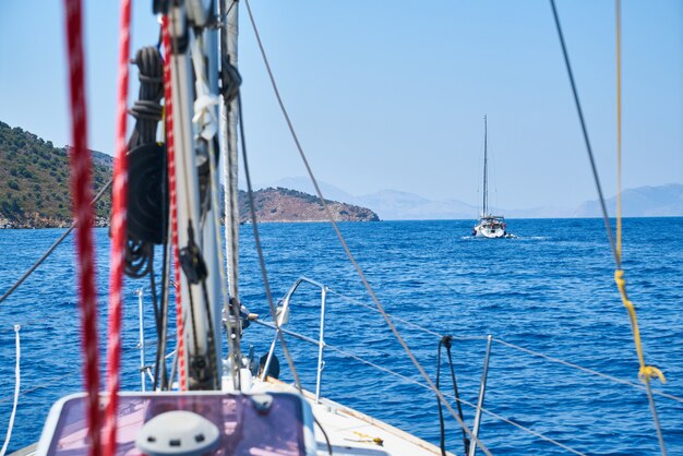 Sailboat on ocean