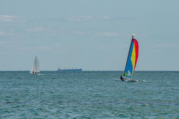 Sailboat on the sea Activities on the water