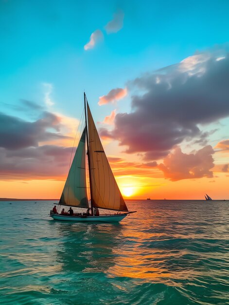 Photo a sailboat on the water