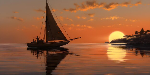 Photo a sailboat on the water