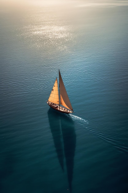 A sailboat on the water