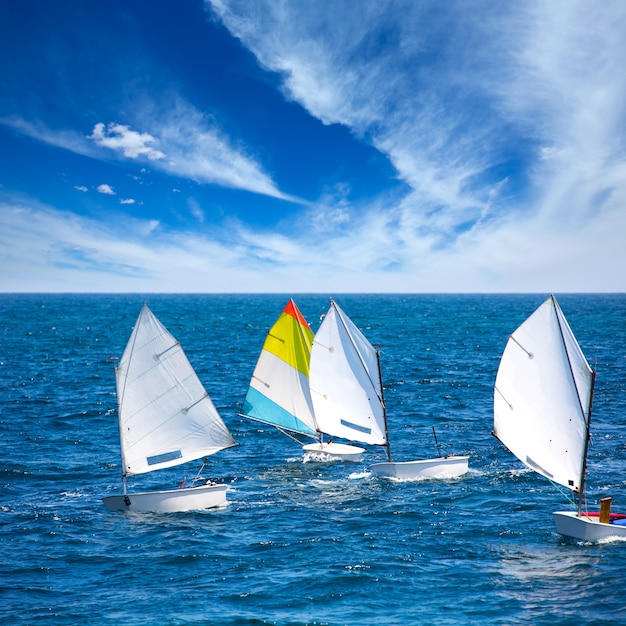 デニアで地中海を航海することを学ぶ楽観主義者