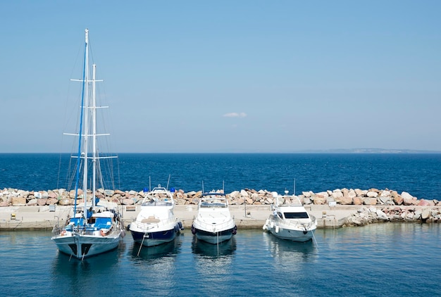 Sailboats in Sea