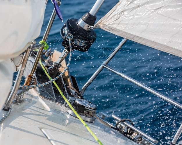 Foto sartiame per barche a vela, bobina per funi