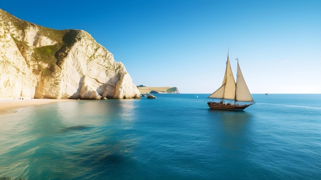 sailing boat on the sea