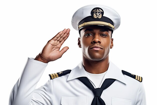 Photo sailor in crisp uniform