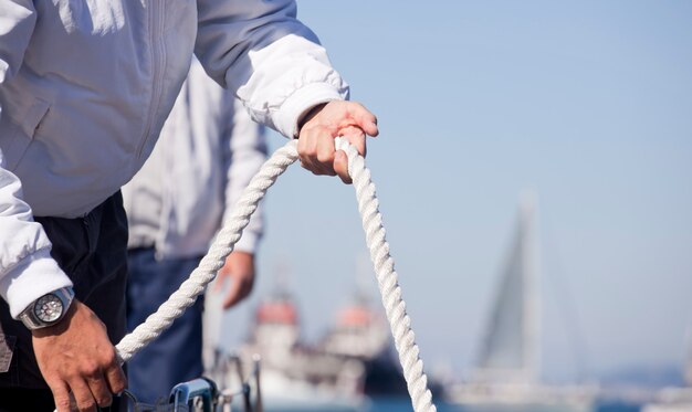 Photo sailors on deck