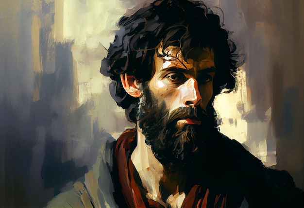 Photo saint bartholomew apostle of christ colored illustration generative ai