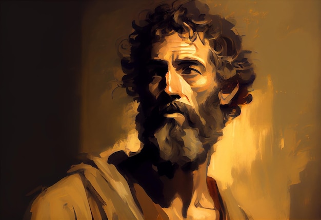 Photo saint bartholomew apostle of christ colored illustration generative ai