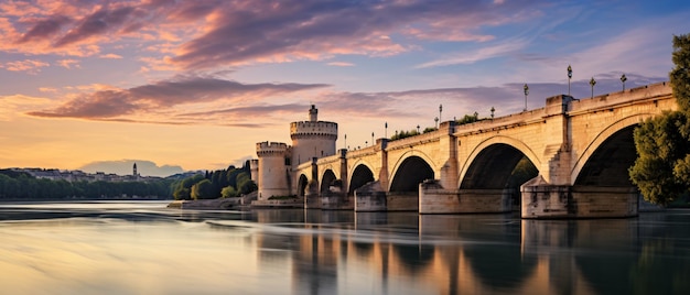 Photo saint benezet bridge in avignon