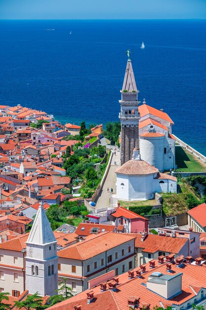 Photo saint george dom in piran