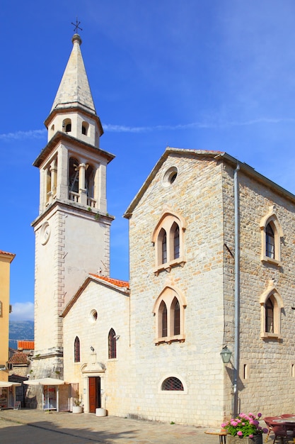 Saint Ivan Church in old town of Budva, Montenegro